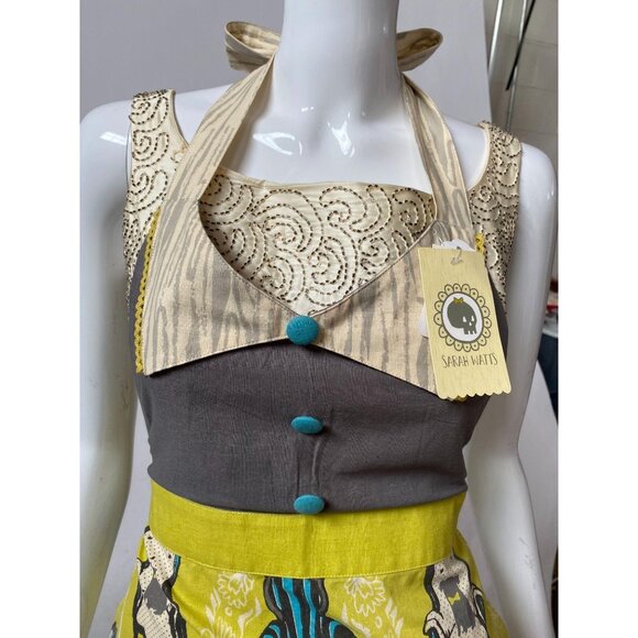 Chair Motif Bib Apron By Sarah Watts - New - Picture 8 of 16